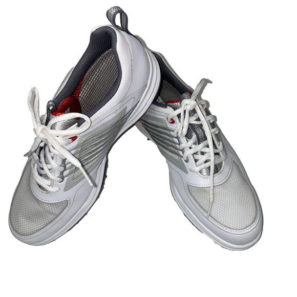 Footjoy FJ Fury Spiked 51100 White Grey Mesh Leather Golf Shoe Men 8W Wide main image 6